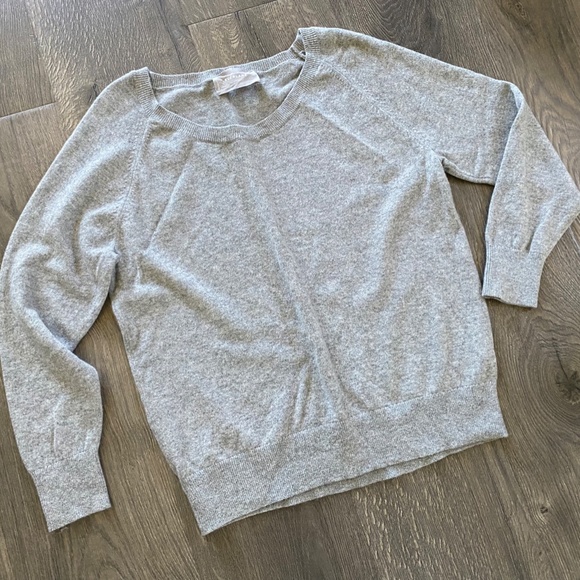 EVERLANE Women's Cashmere Crew Sweater Sweatshirt Heather Gray Top Small XS - Picture 3 of 5